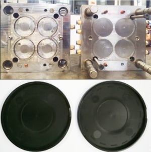 Plastic Injeciton Mold - Make Up Powder Case Parts